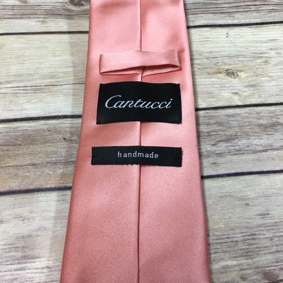 Men’s cantucci peach tie - Picture 2 of 3